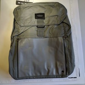 State Bennett Nylon and Leather Backpack